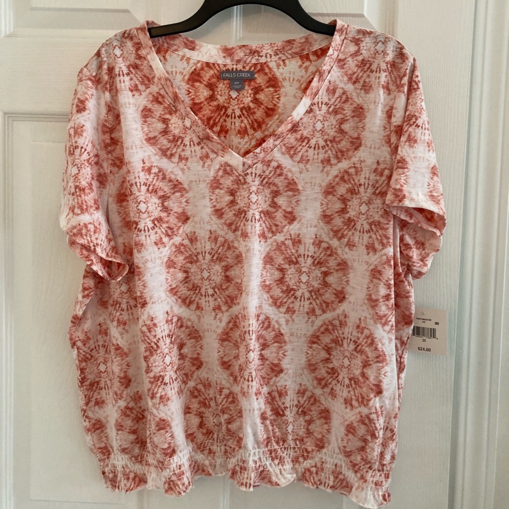 Falls Creek Print Smock Tee